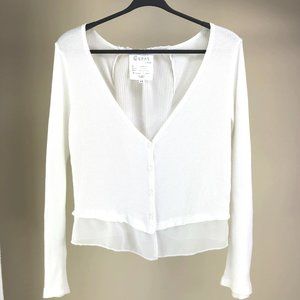 GYPSY JUNKIES white waffle crop top (see the back)